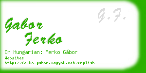 gabor ferko business card